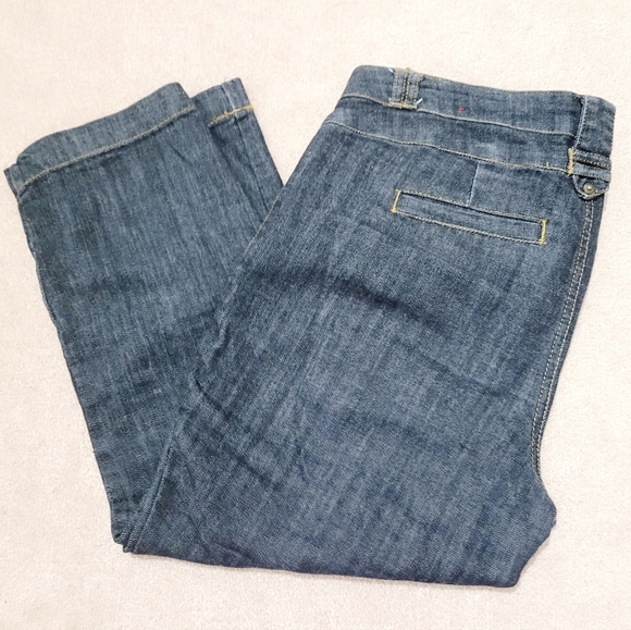 CB Established 1962 Womens Size 8 Dark Wash Stretch Trouser Capris - Picture 5 of 12